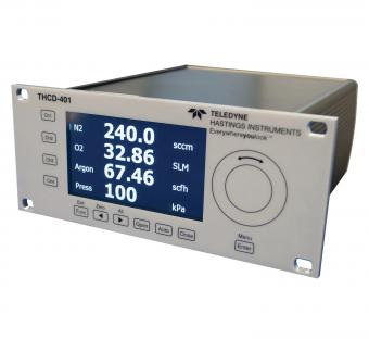 THCD-401 -Self contained four channel power supply and display for flow meters/controllers and pressure transducers