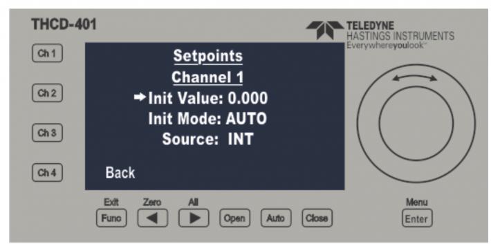 Setpoint Screen