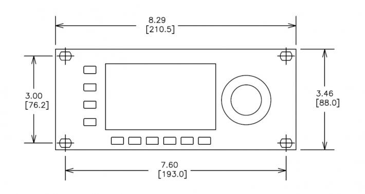 Drawing with dimensions - Front view
