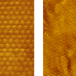 PanScan Freedom-LT; left image Au (111) at 30 K; right image Pt (111) at 30 K.