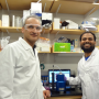Iraj Aalaei (left) e Anoop K. Pal (right). PI: Prof. Dhimiter Bello, Dept. of Work Environment, Nanomanufacturing Center for Excellence, UMass Lowell.